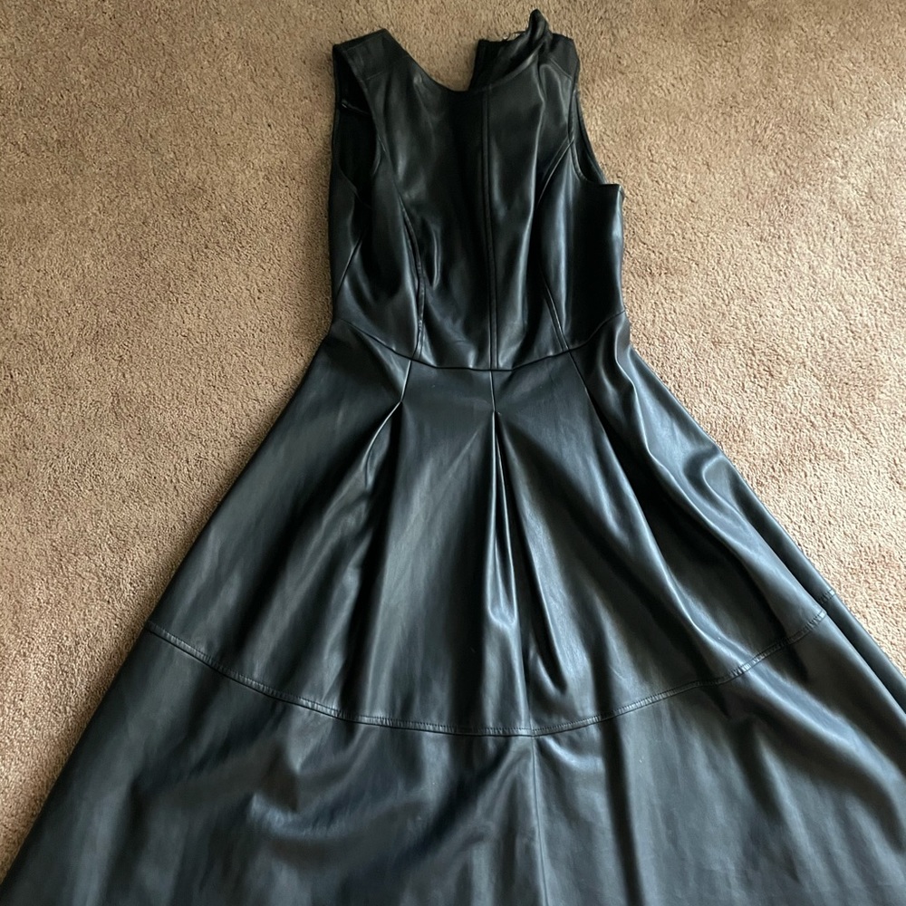 Asos leather Black dress
